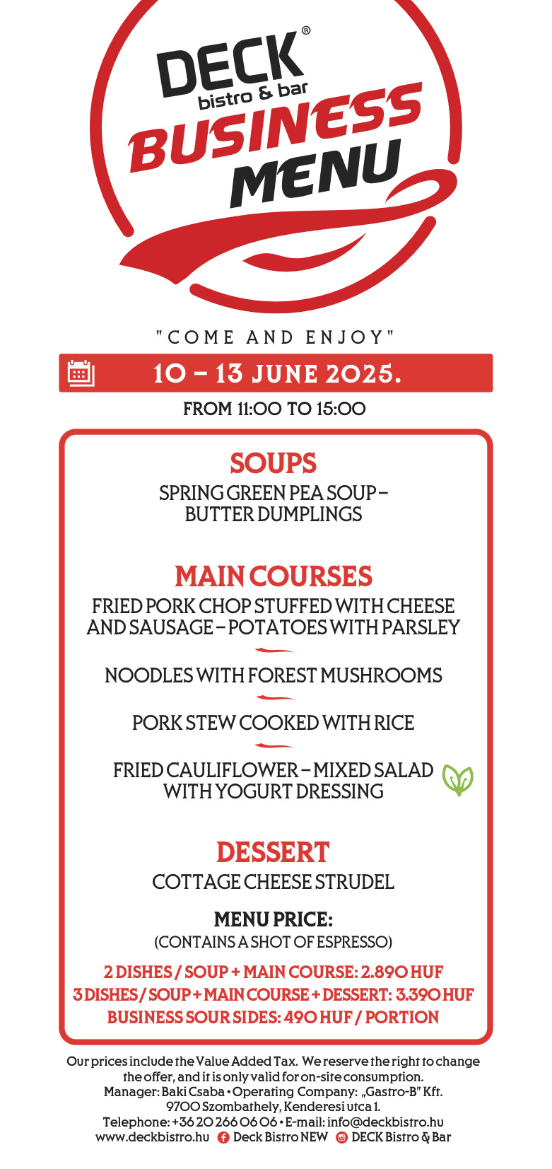 Business Menu EN