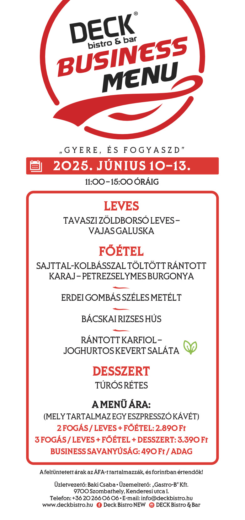 Business Menu HU